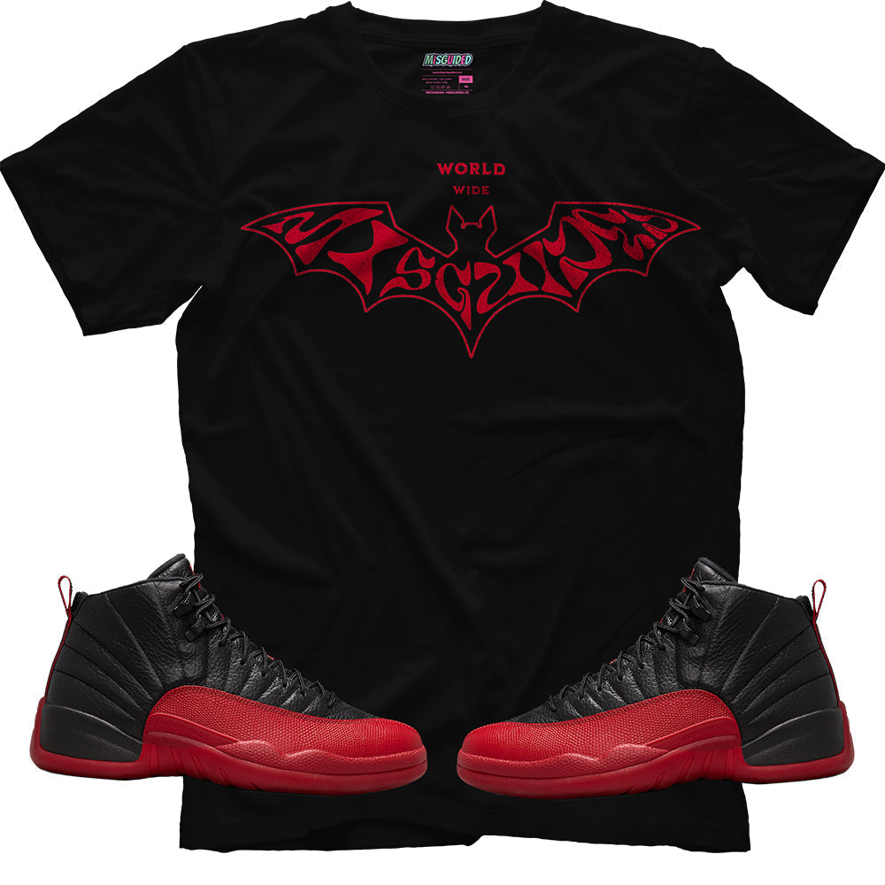 Misguided Bat (Air Jordan 12 Flu Game) T-Shirt