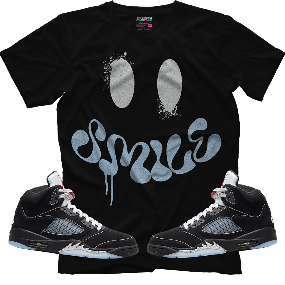 Smile (Air Jordan 5 Black Metallic Reimagined) T-Shirt
