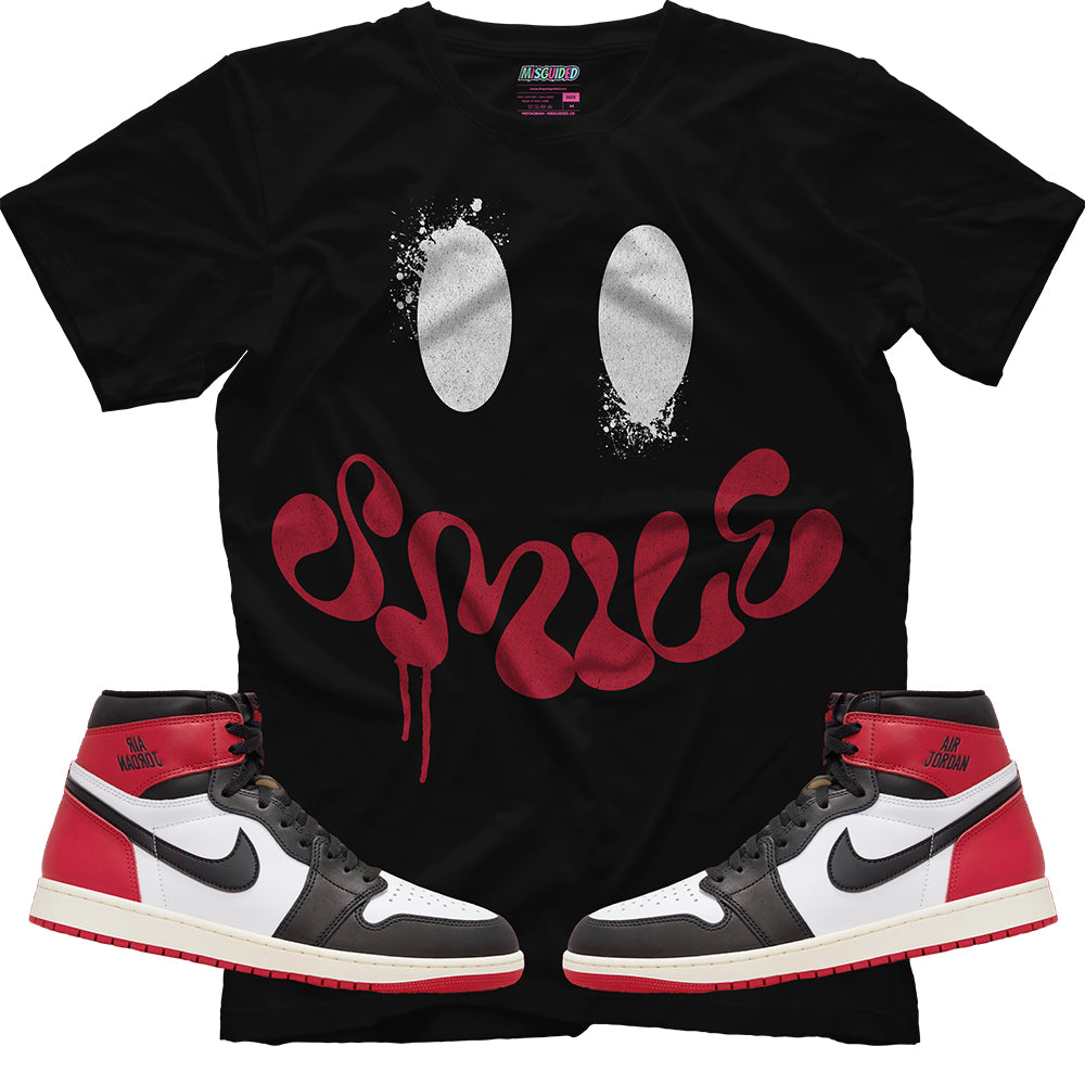 Smile (Air Jordan 1 High OG Black Toe Reimagined) T-Shirt