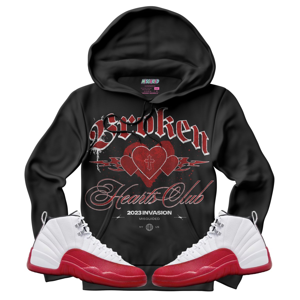 Broken Hearts Club (Air Jordan 12 Cherry) Hoodie