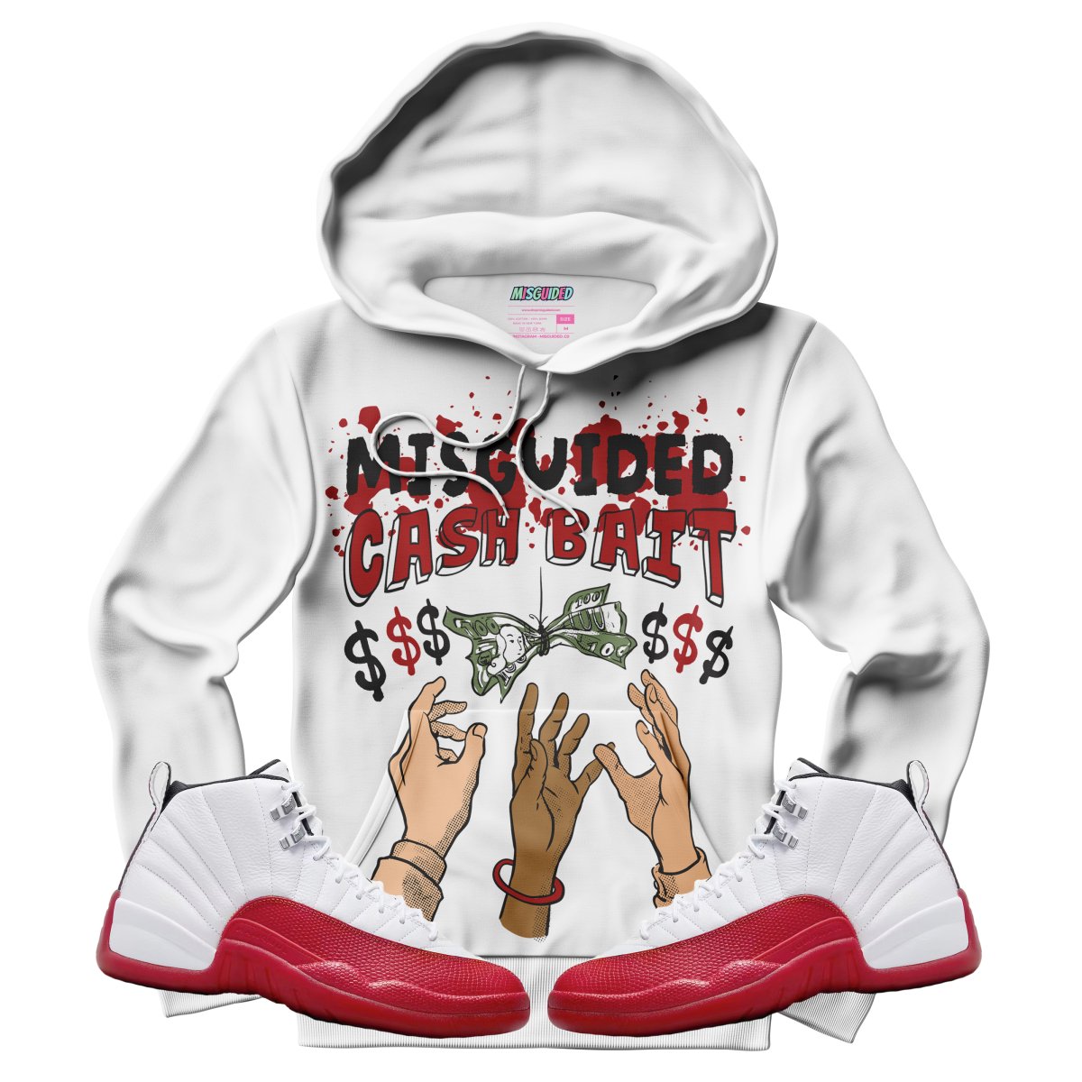 Cash Bait (Air Jordan 12 Cherry) Hoodie