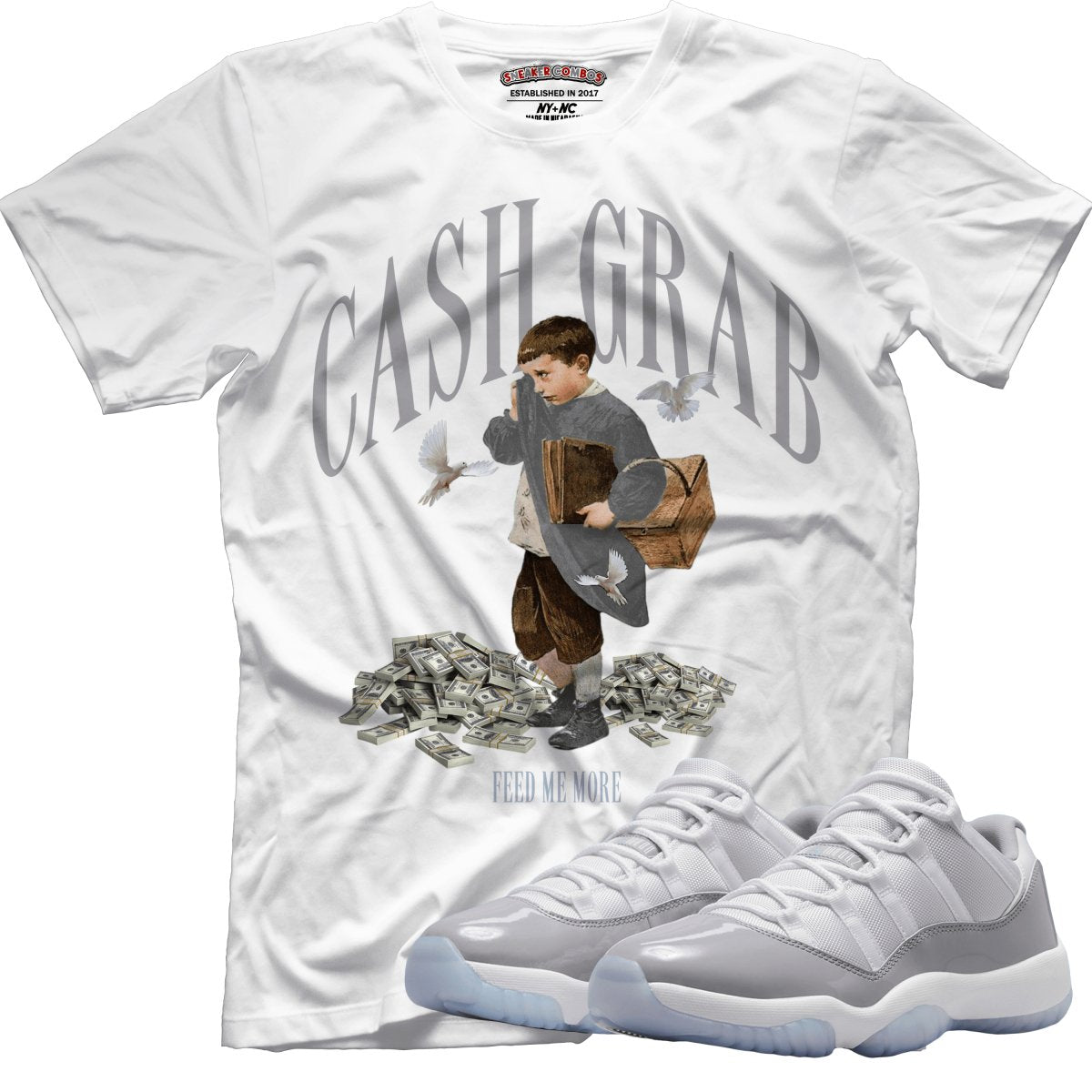 Cash Grab (Air Jordan 11 Cement Grey) T-Shirt