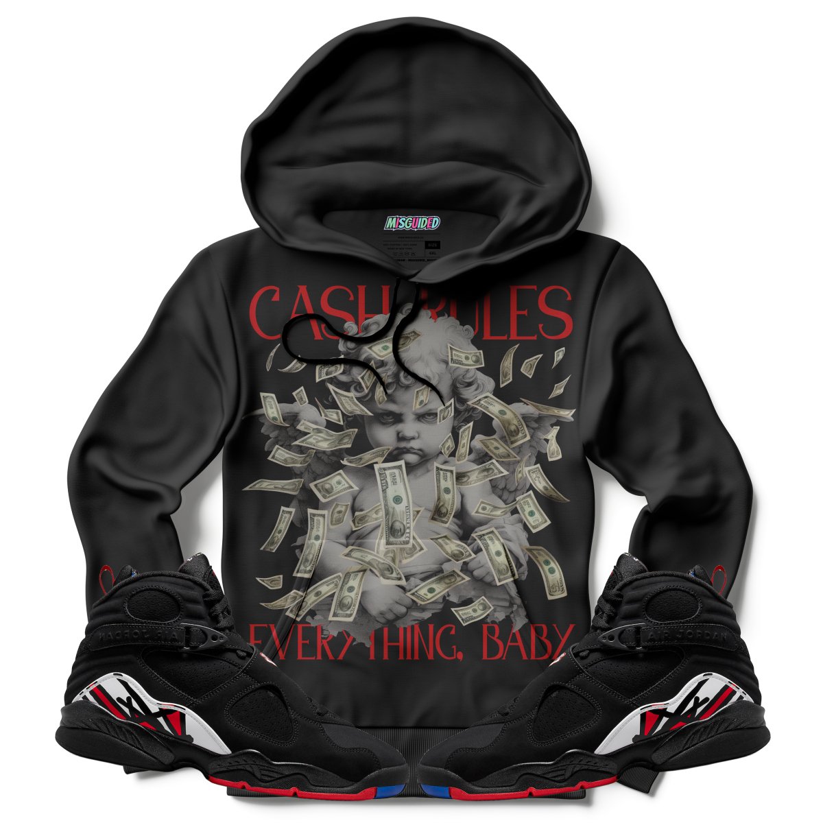 Cash Rules (Air Jordan 8 Playoff) Hoodie