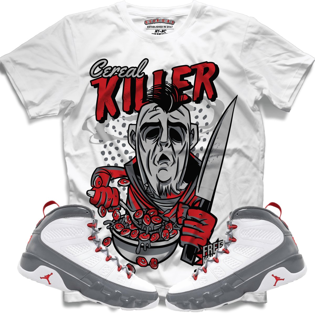 Cereal Killer (Retro 9 Fire Red) T-Shirt