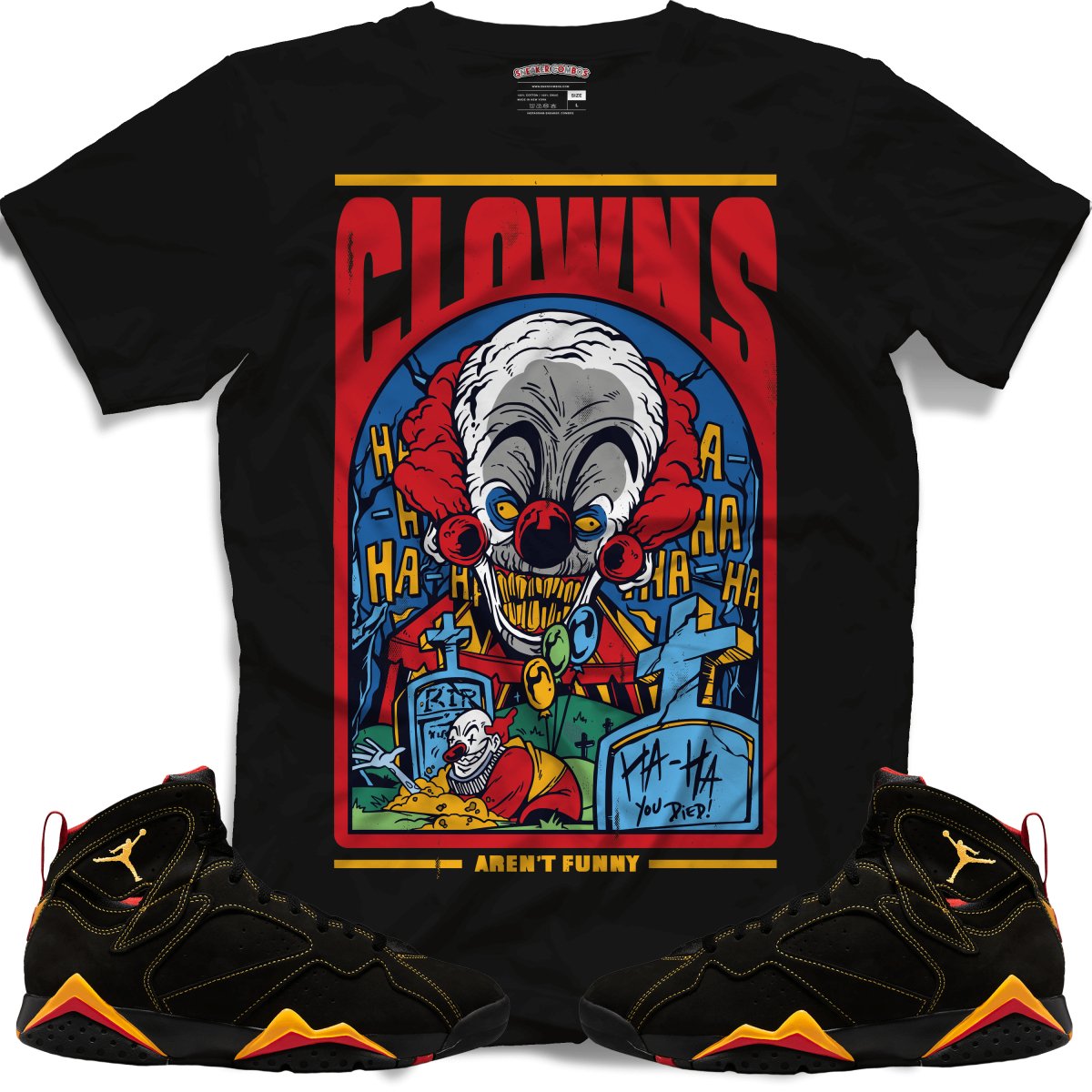 Clowns Aren't Funny (Retro 7 Citrus) T-Shirt