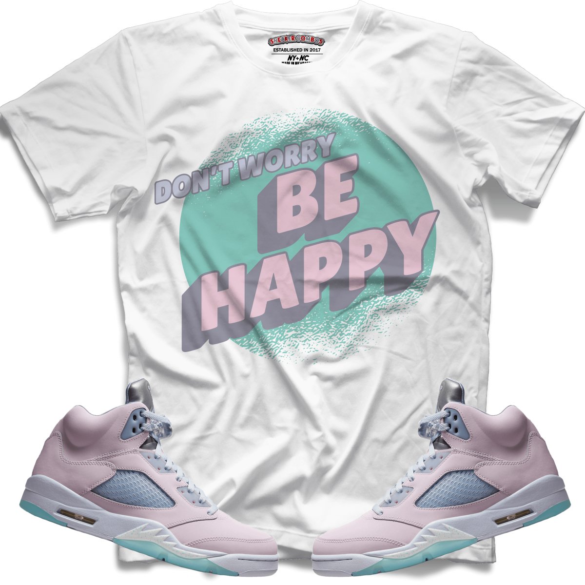 Don't Worry Be Happy (Retro 5 Easter/Regal) T-Shirt