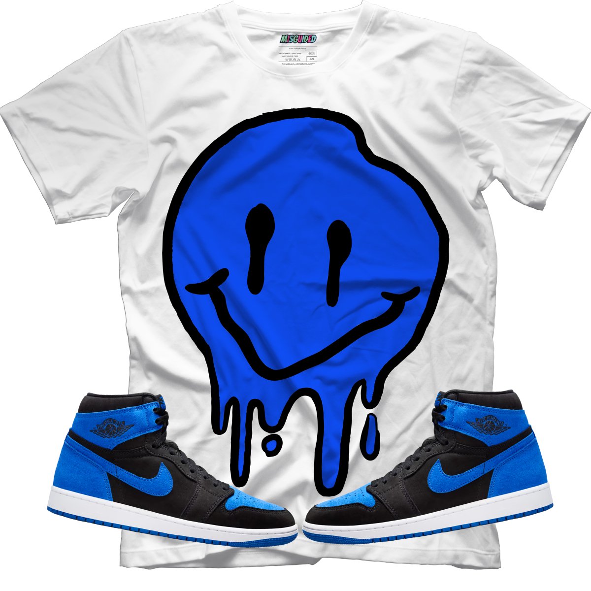 Drippy Smiley (Air Jordan 1 Royal Reimagined) T-Shirt