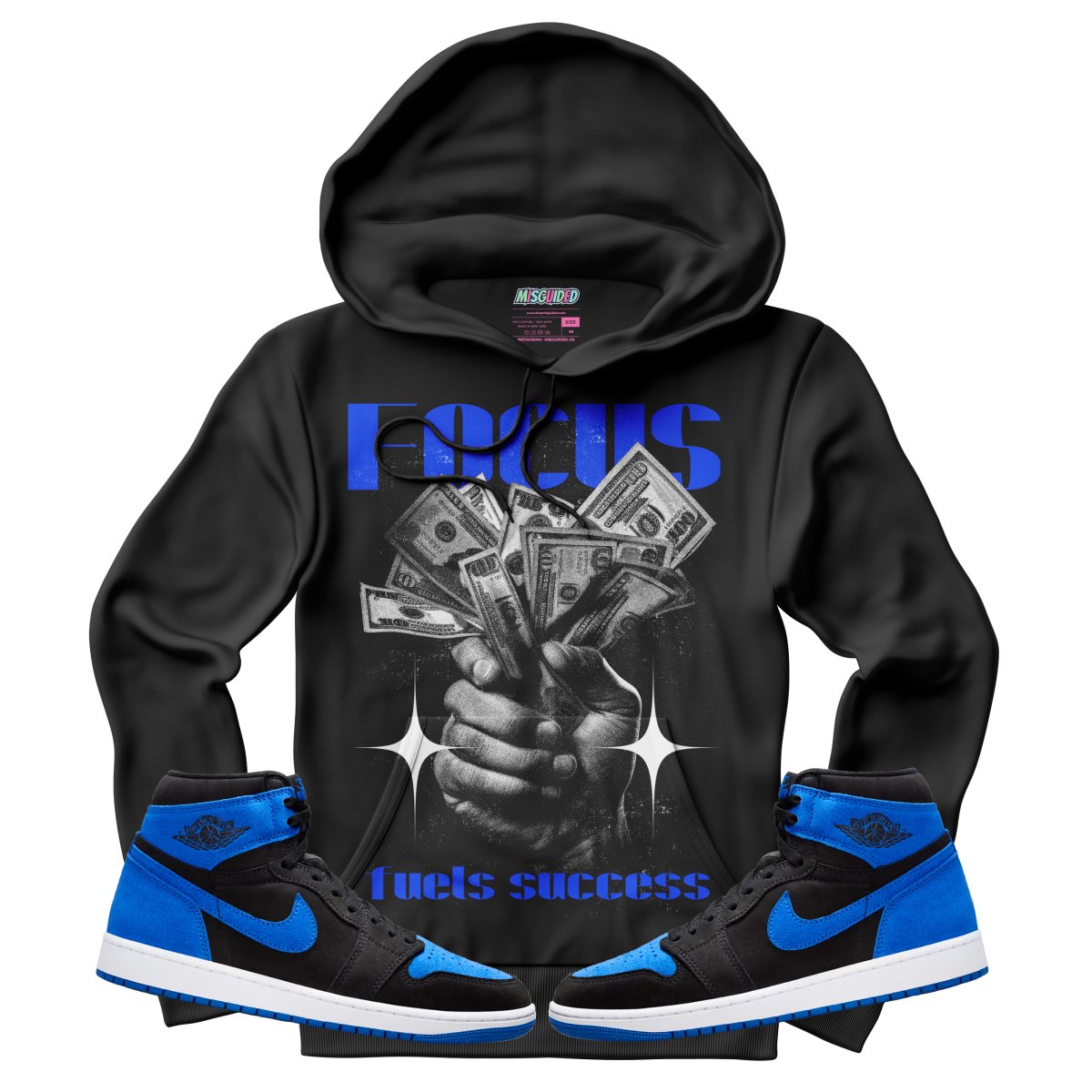Focus Fuels Success (Air Jordan 1 Royal Reimagined) Hoodie