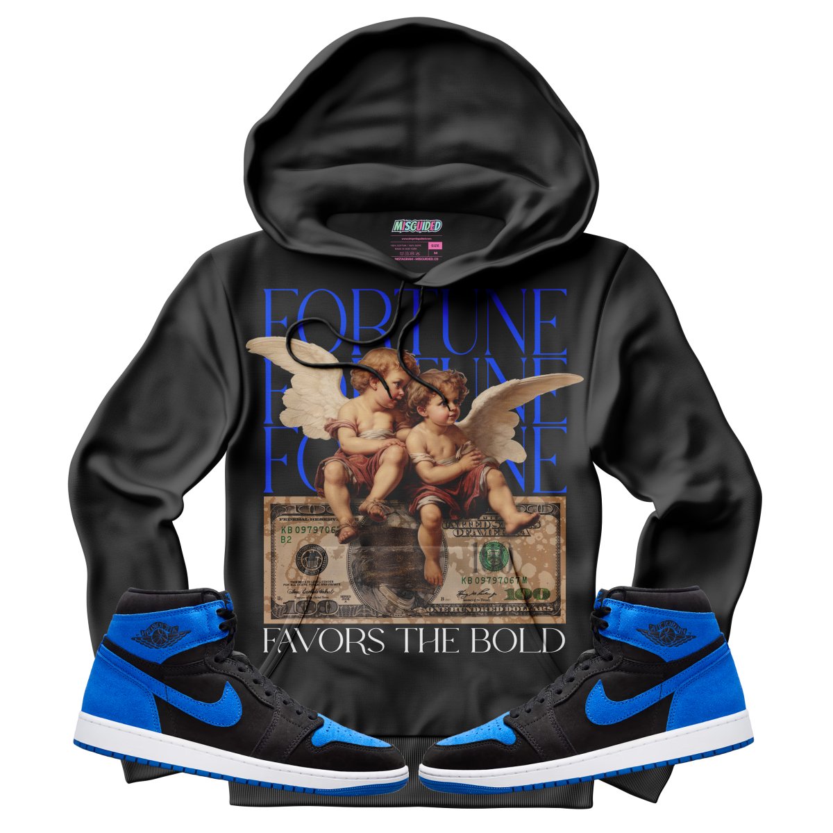 Fortune Favors The Bold (Air Jordan 1 Royal Reimagined) Hoodie