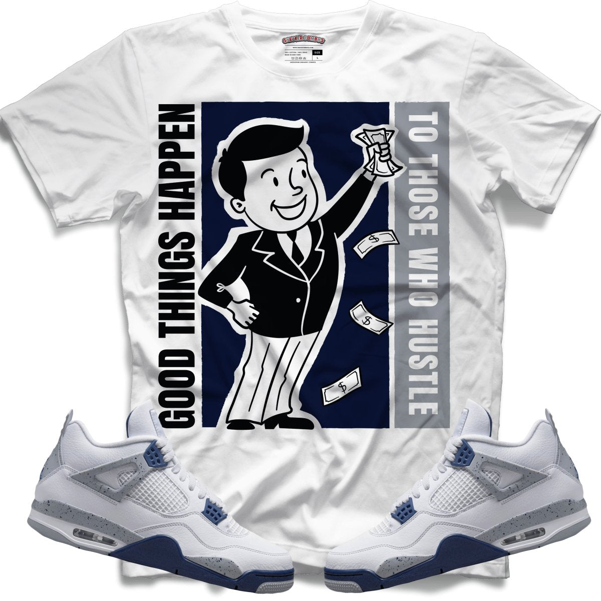 Good Things Happen (Retro 4 Midnight Navy) T-Shirt