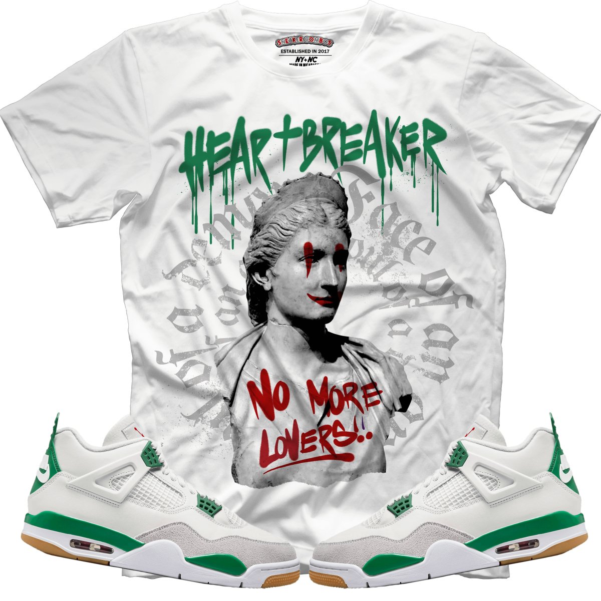 Heart Breaker (NIKE SB X AIR JORDAN 4 PINE GREEN) T-Shirt