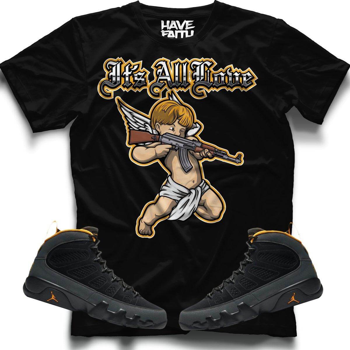It's All Love (Air Jordan 9 University Gold) T-Shirt