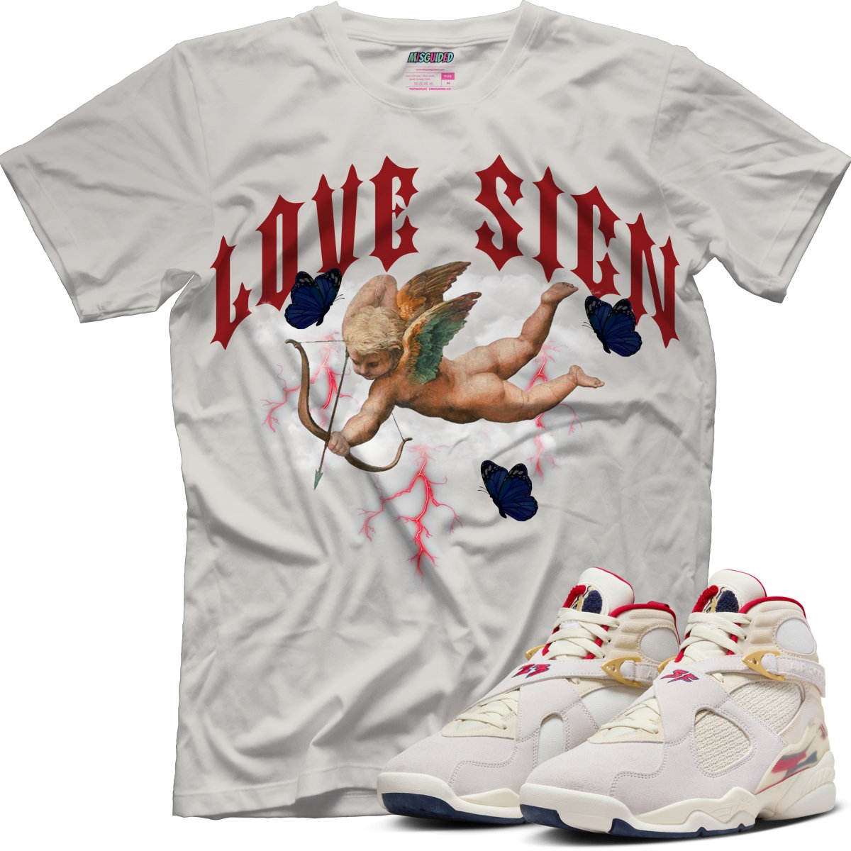 Love Sign (SOLEFLY X AIR JORDAN 8 “MI CASA ES SU CASA”) T-Shirt