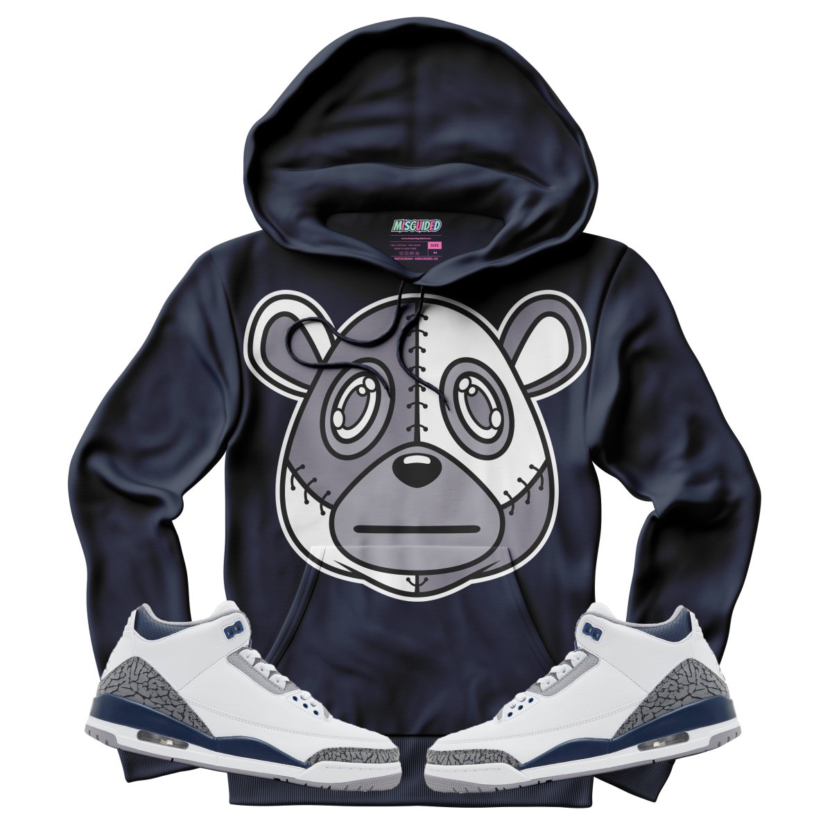 Misguided (Air Jordan 3 White Navy) Hoodie
