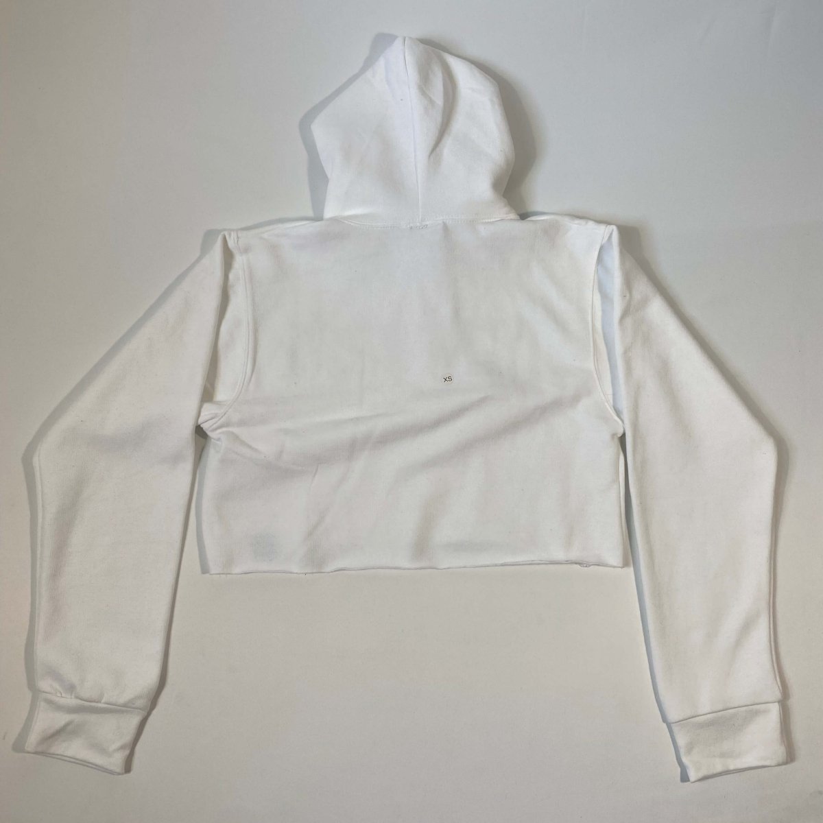 Misguided Crop Top Hoodie - White
