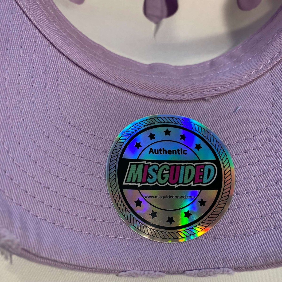 Misguided Distressed Dad Hat - Lavender