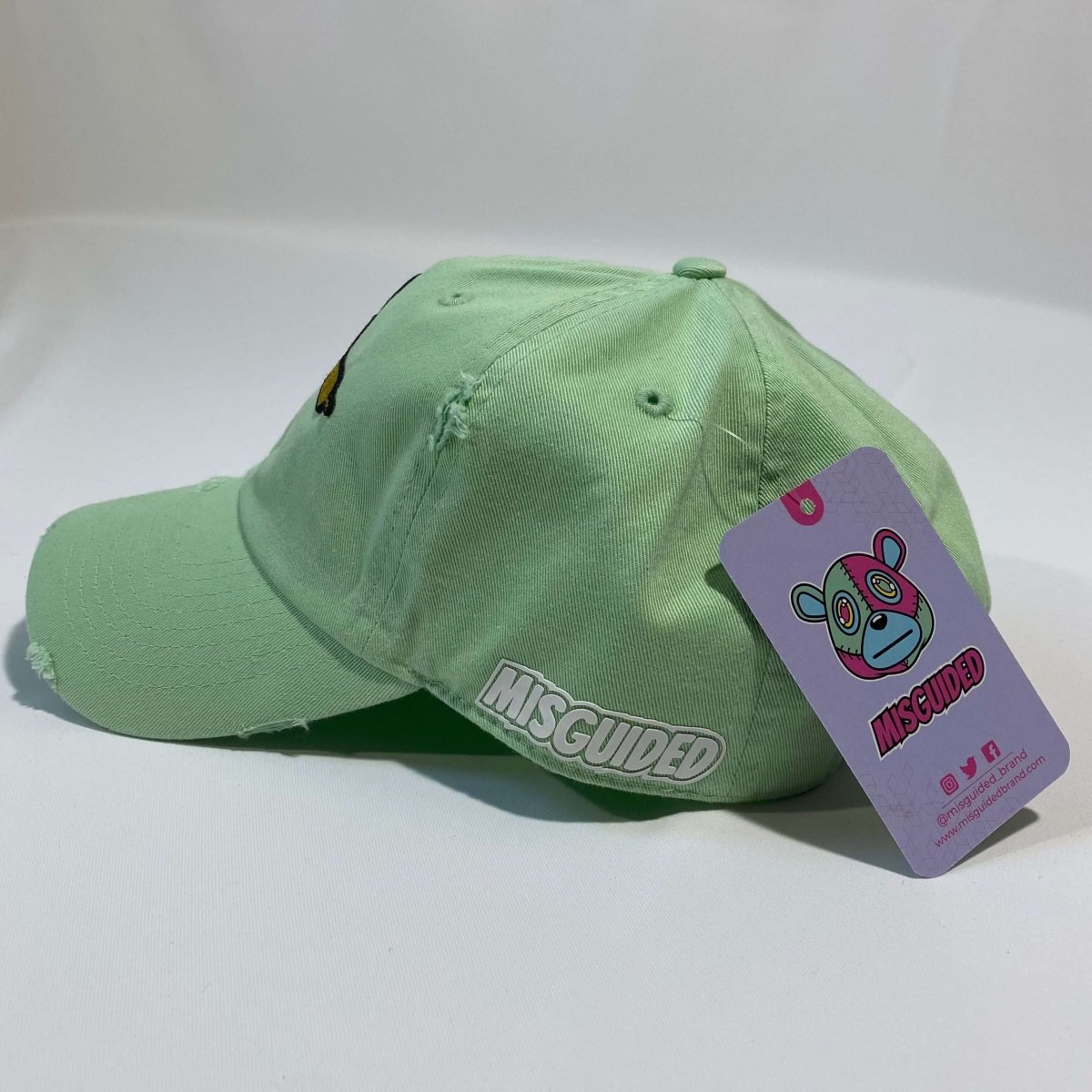 Misguided (Loud Hands) Distressed Dad Hat - Mint