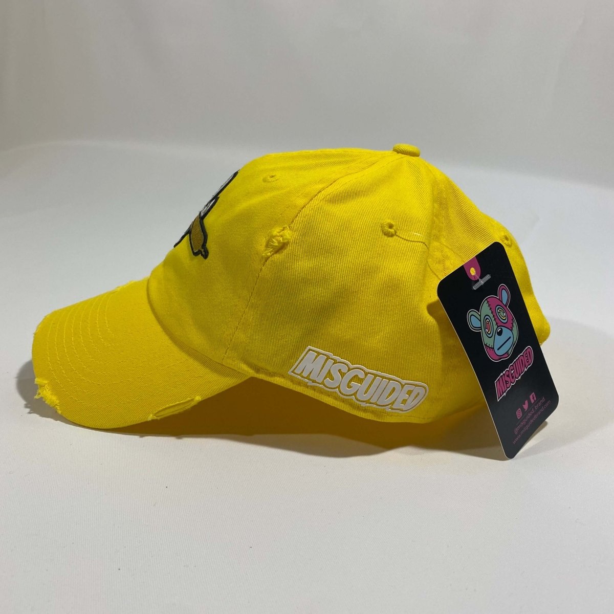 Misguided (Loud Hands) Distressed Dad Hat - Yellow