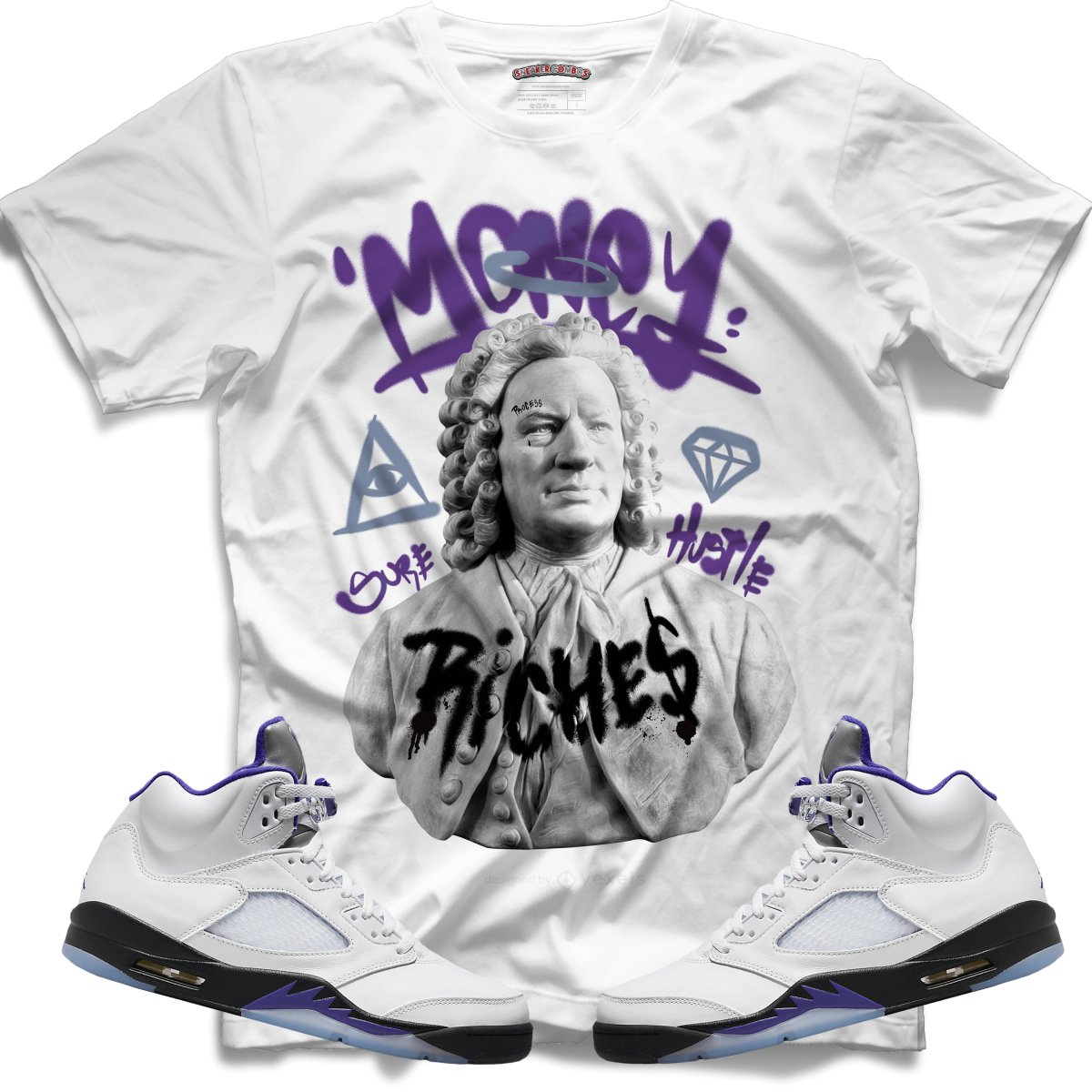Money Man (Retro 5 Concord) T-Shirt - White