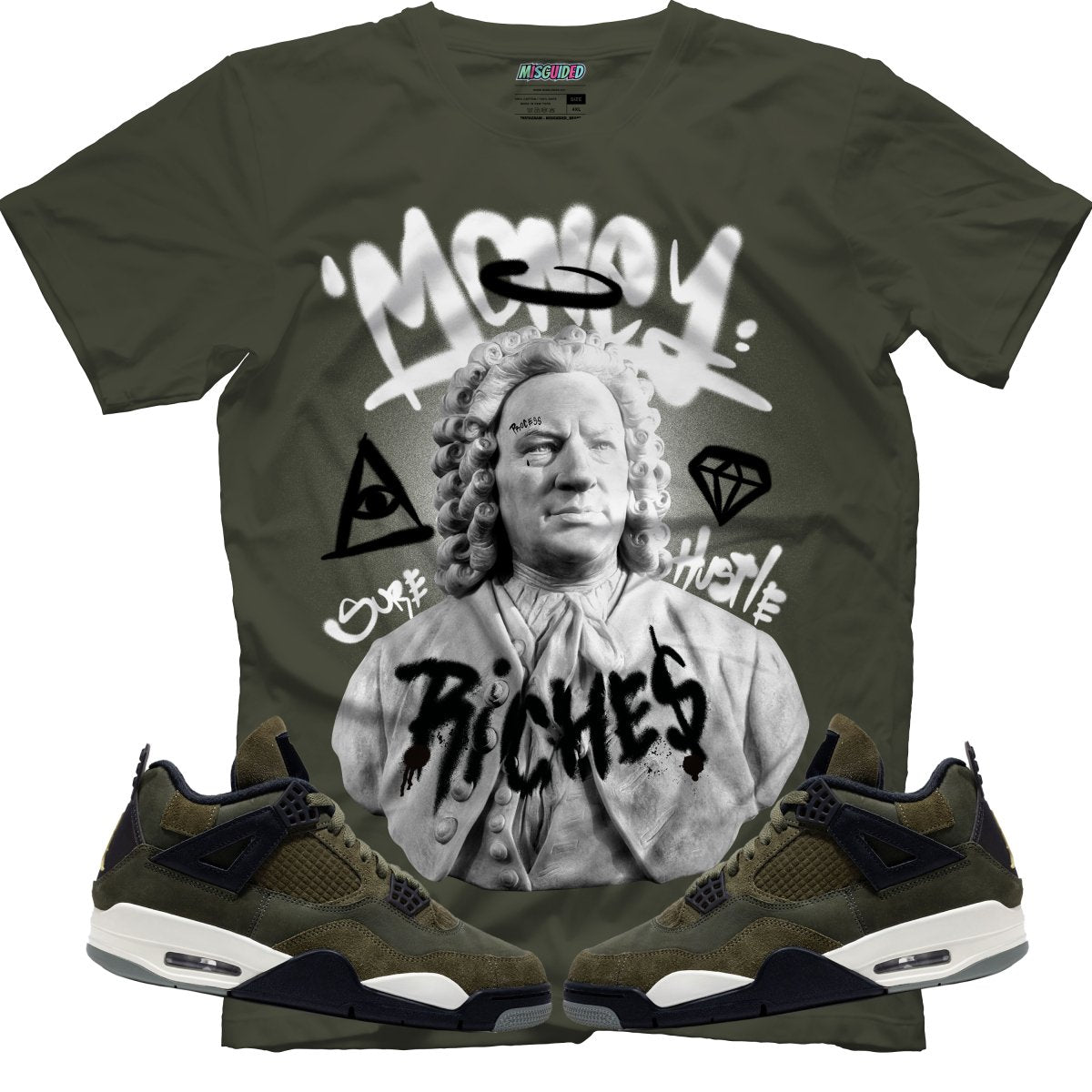 Riches (Air Jordan 4 Craft "Olive") T-Shirt