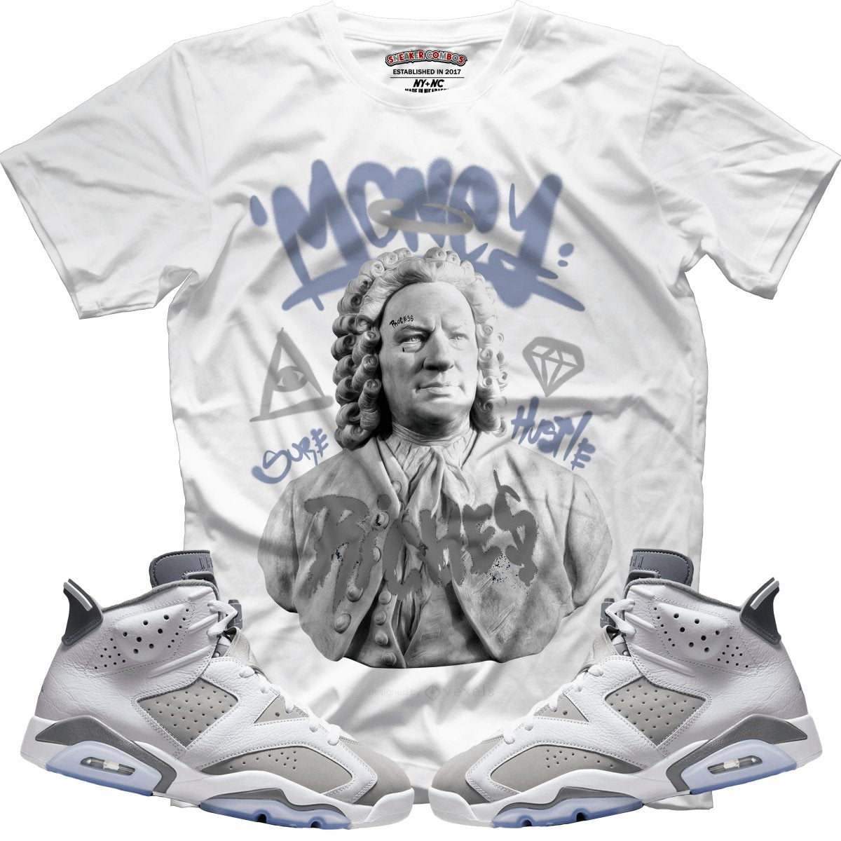 Riches (Retro 6 Cool Grey) T-Shirt