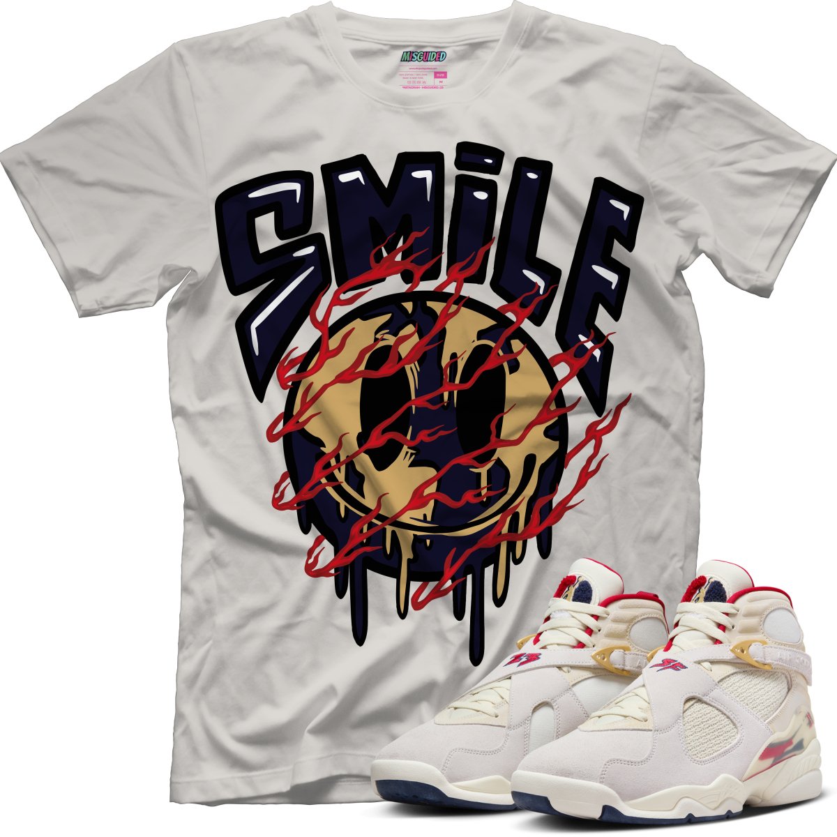 Smiley World (SOLEFLY X AIR JORDAN 8 “MI CASA ES SU CASA”) T-Shirt