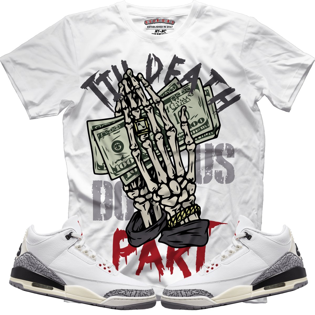 Till Death Do Us Part (Retro 3 White Cement) T-Shirt
