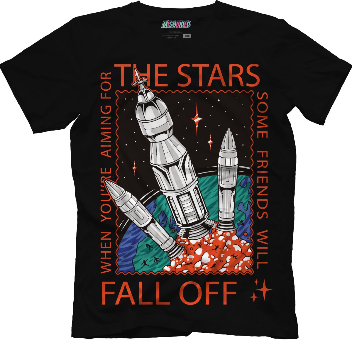When Your Aiming For The Stars Some Friends Will Fall Off (Air Jordan 12 Brilliant Orange) T-Shirt