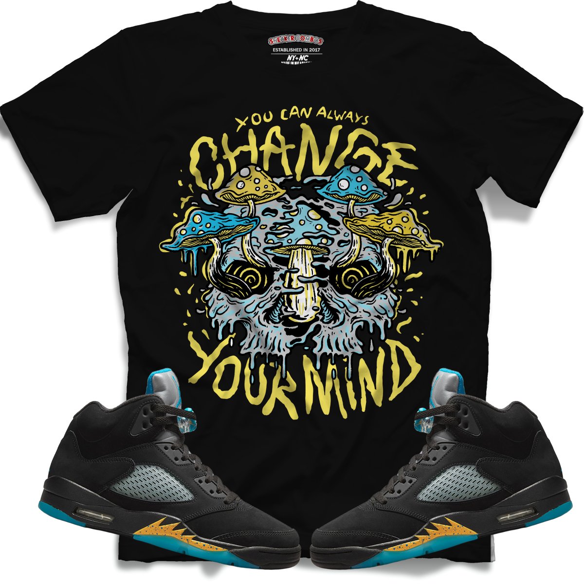 You Can Always Change Your Mind (Retro 5 Aqua) T-Shirt