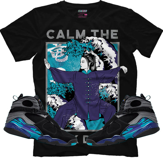Calm TF Down (Air Jordan 8 Aqua) T-Shirt