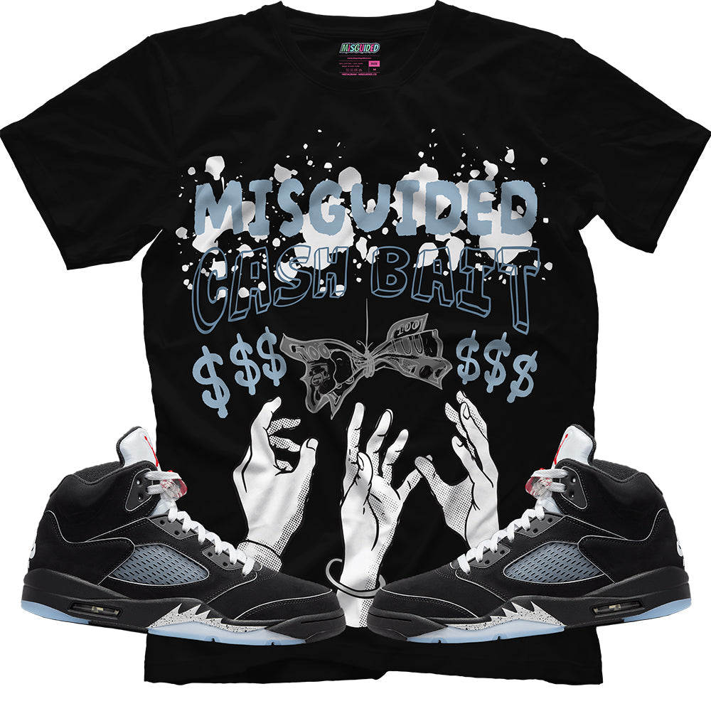 Cash Bait (Air Jordan 5 Black Metallic Reimagined) T-Shirt