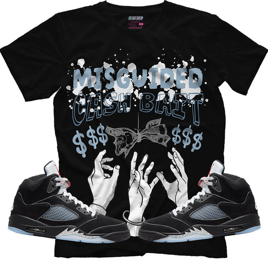 Cash Bait (Air Jordan 5 Black Metallic Reimagined) T-Shirt