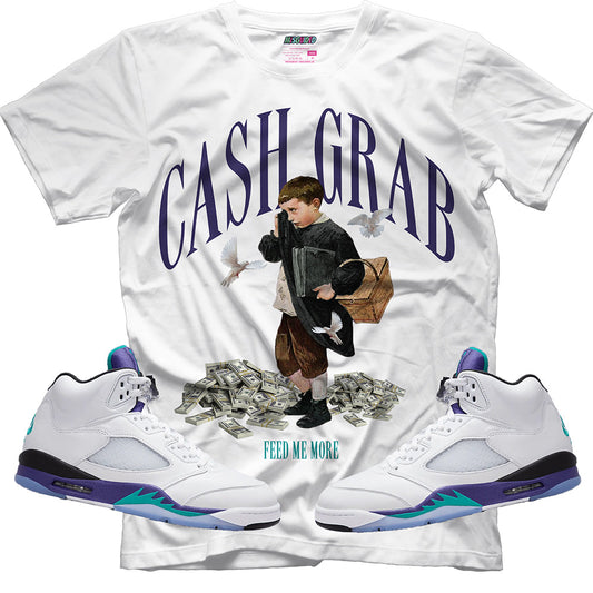 Cash Grab (Air Jordan 5 Grape) T-Shirt