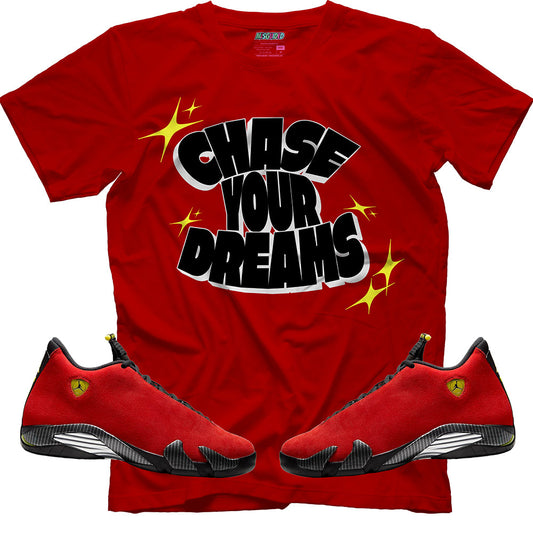 Chase Your Dreams (Air Jordan 14 Ferrari) T-Shirt