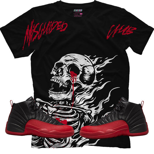 Misguided Club Skull (Air Jordan 12 Flu Game) T-Shirt