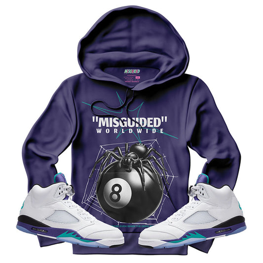 Misguided Spider (Air Jordan 5 Grape) Hoodie
