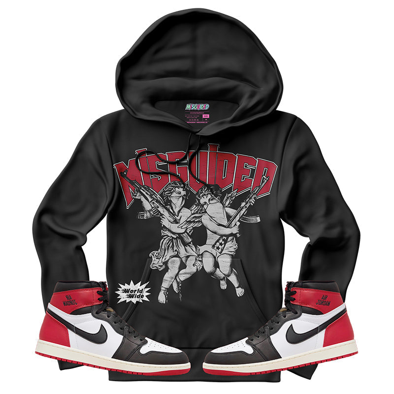 Misguided WorldWide (Air Jordan 1 High OG Black Toe Reimagined) Hoodie