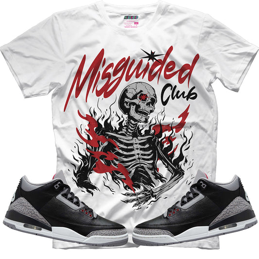Misguided Club (Air Jordan 3 Black Cement) T-Shirt