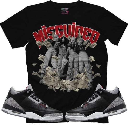 Misguided Girls (Air Jordan 3 Black Cement) T-Shirt