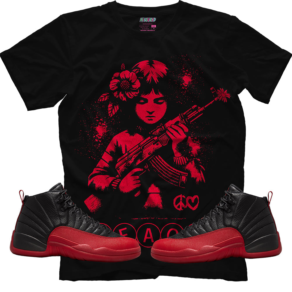 Peace (Air Jordan 12 Flu Game) T-Shirt