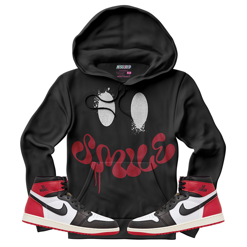 Smile (Air Jordan 1 High OG Black Toe Reimagined) Hoodie