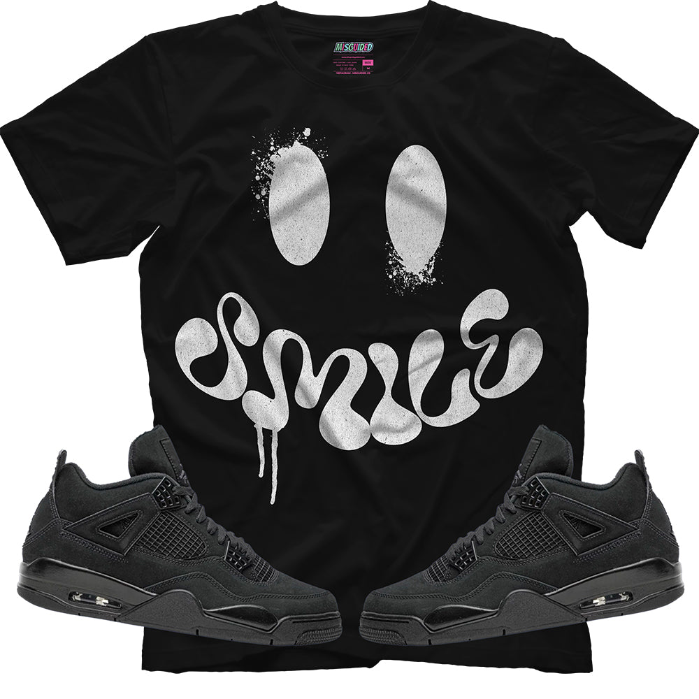 Smile (Air Jordan 4 Black Cat) T-Shirt