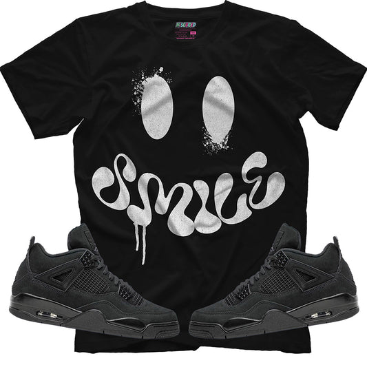 Smile (Air Jordan 4 Black Cat) T-Shirt