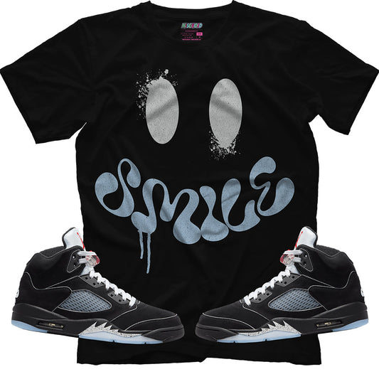 Smile (Air Jordan 5 Black Metallic Reimagined) T-Shirt