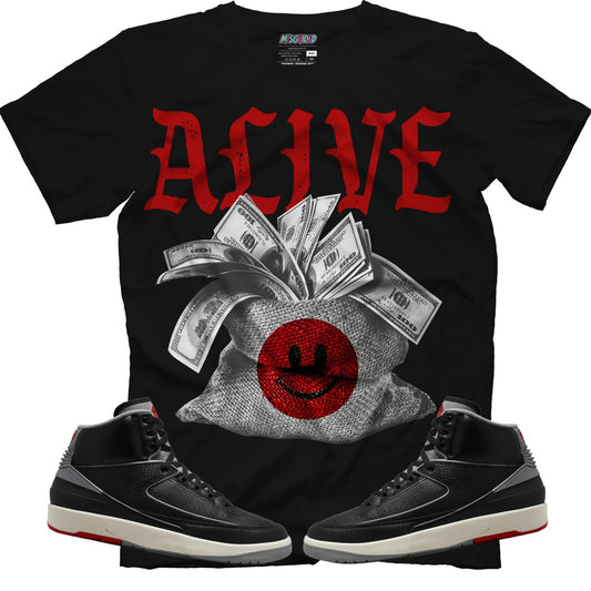 Active (Air Jordan 2 Black Cement) T-Shirt