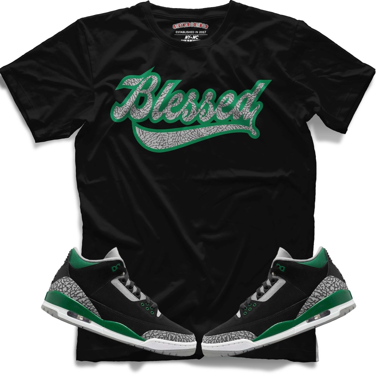 Blessed (Retro 3 Pine Green) T-Shirt