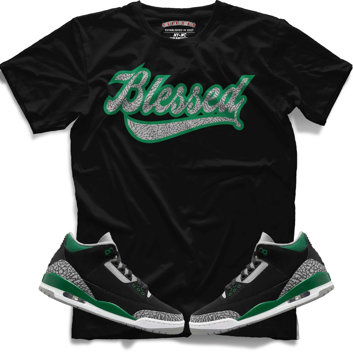 Blessed (Retro 3 Pine Green) T-Shirt