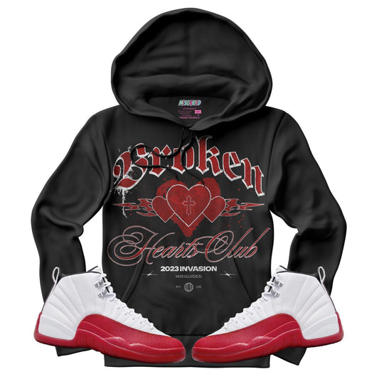 Broken Hearts Club (Air Jordan 12 Cherry) Hoodie