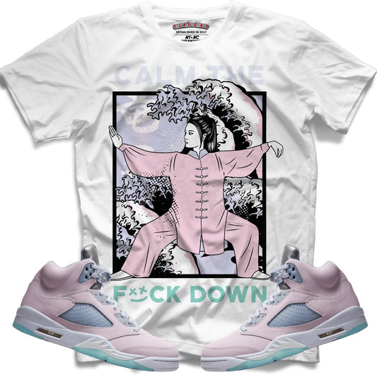 Calm TF Down (Retro 5 Easter/Regal) T-Shirt