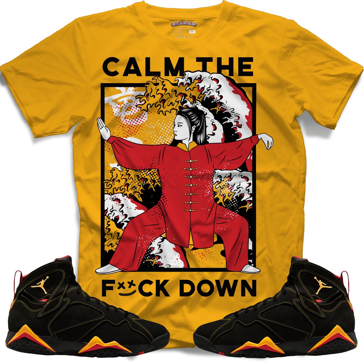 Calm The F*ck Down (Retro 7 Citrus) T-Shirt - Citrus